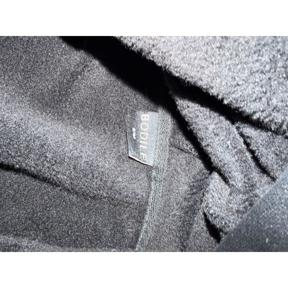 BODILE Womens Black Embroidered Logo Fleece Pullover Hoodie Sweatshirt Size S/M - Picture 3 of 7